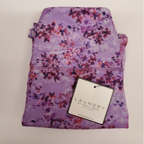 Laundry by Shelli Segal Ladies Floral Lilac Purple Leggings in Size Small - Picture 2 of 6
